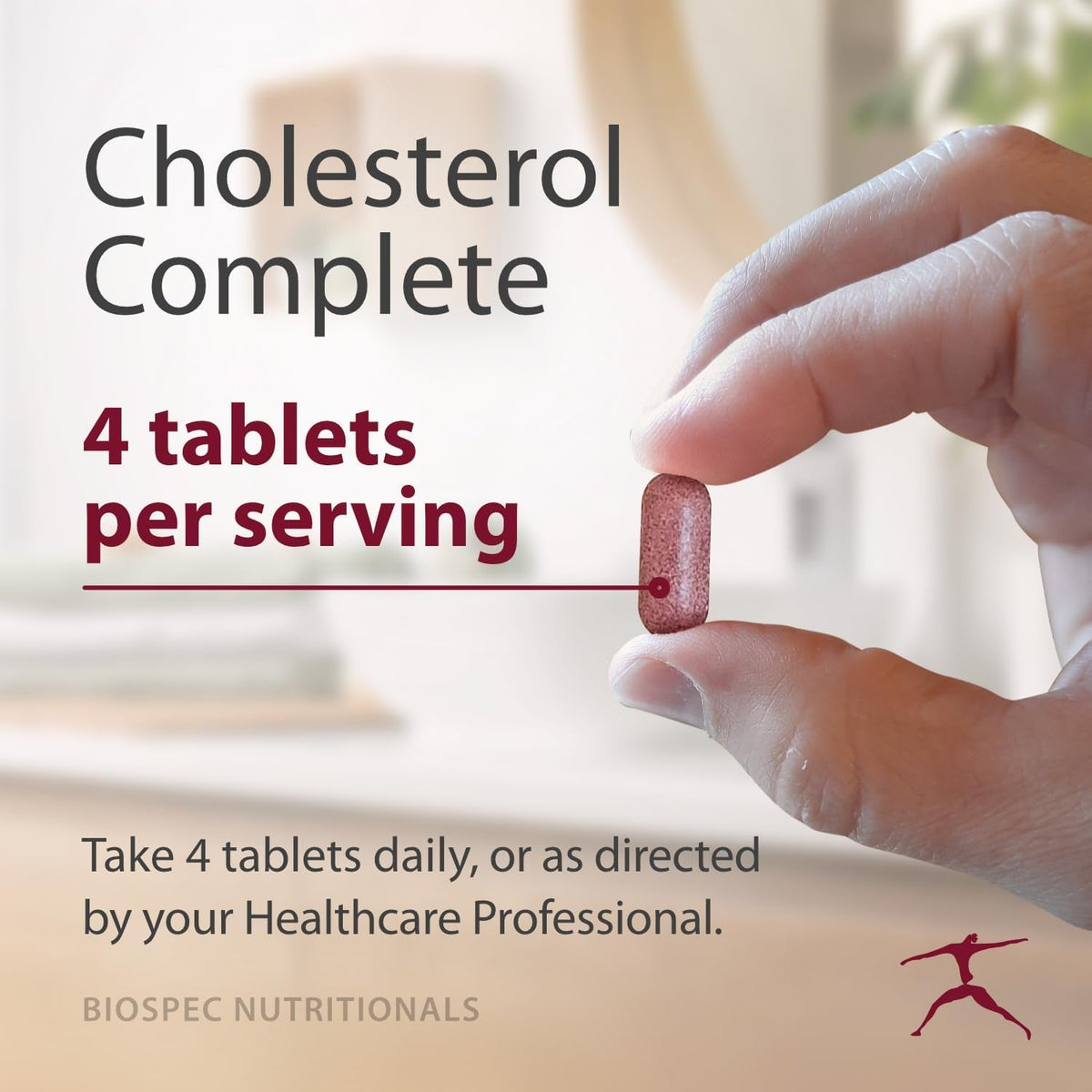 BIOSPEC NUTRITIONALS Cholesterol Complete - Natural Cholesterol Support for Cardiovascular and Heart Health* - Red Yeast Rice, CO-Q-10, Hawthorn, Magnesium (240 Tablets)