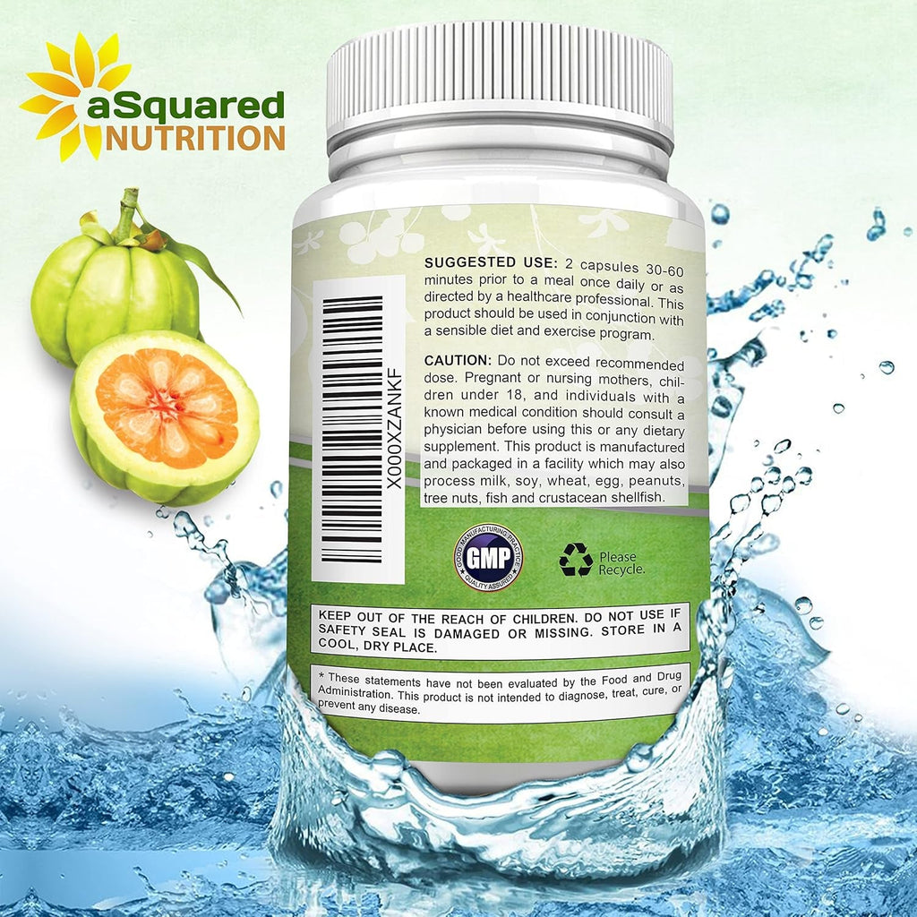 100% Pure Garcinia Cambogia Extract - 120 Capsules, Ultra High Strength HCA, Natural Weight Loss Diet Pills XT, Best Extreme Fat Burner Slim & Detox Max, Premium Blocker for Men & Women, Made in USA