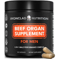 Beef Organ Complex Capsules for Men - New Zealand and Grass Fed Finished Bull Supplement, Freeze Dried and Non-Gmo Bovine Testes, Liver, Thymus, Heart, Bone Marrow - 2-Month Supply