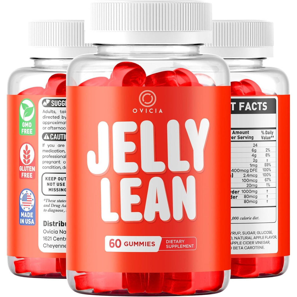 Jelly Lean Gummies - Official Jelly Lean Gummys Advanced Premium Formula Maximum Strength, All Natural Daily Jellylean Vitamins Support for Overall Health & Wellness, 60 Gummies for 1 Month