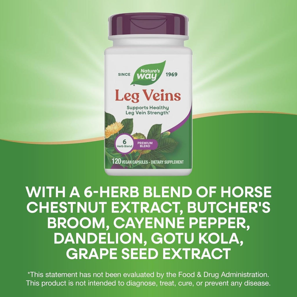 Nature'S Way Premium Blend Leg Veins; Vegetarian; 120 Vegetarian Capsules