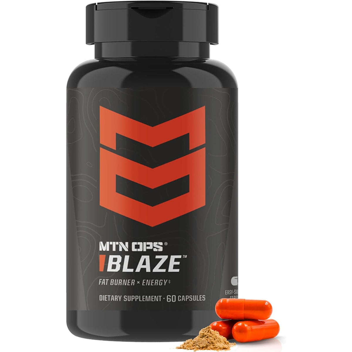 MTN OPS Blaze Fat Burner & Thermogenic Metabolism Booster for Weight Loss, 210Mg of Caffeine per Serving Caffeine Pills for Energy Boost, 30 Servings