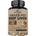 Wholesome Wellness Grass Fed Desiccated Beef Liver Capsules (180 Pills, 750Mg Each) - Natural Iron, Vitamin A, B12 for Energy - Raised Undefatted in New Zealand without Hormones or Chemicals