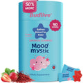 Saffron Gummies for Kids - Saffron Extract Supplements with GABA, Mood Munchies Calms Temper Tantrums, Supports Happy Mood & Cognition, Focus Calm Gummies for Kids 4+, Sugar Free Strawberry, 90 Counts