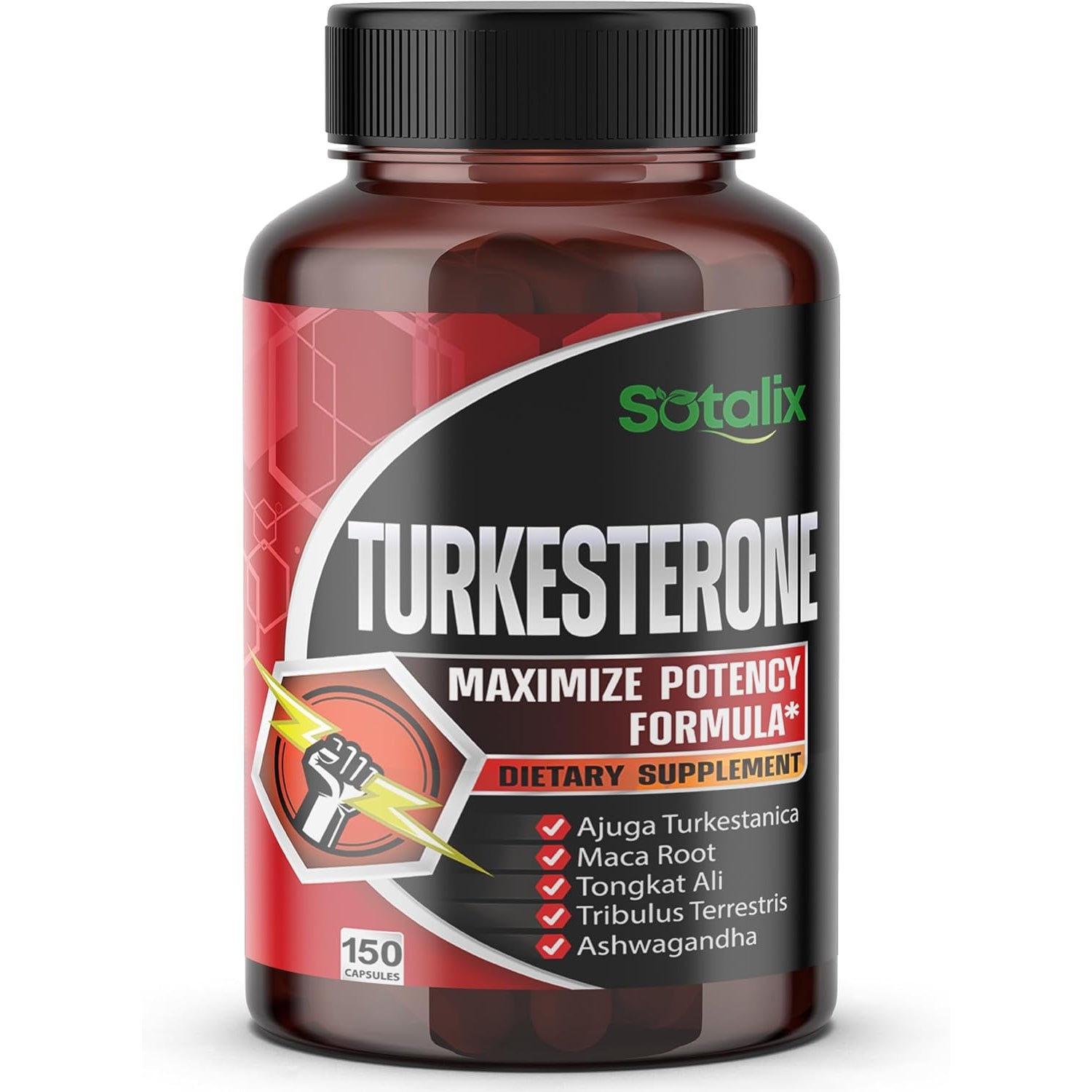 Ultra Turkesterone Ajuga Turkestanica Standardized 20% Turkesterone High Potency with Maca Root Tribulus Terrestris - Muscle Growth Energy Memory Support