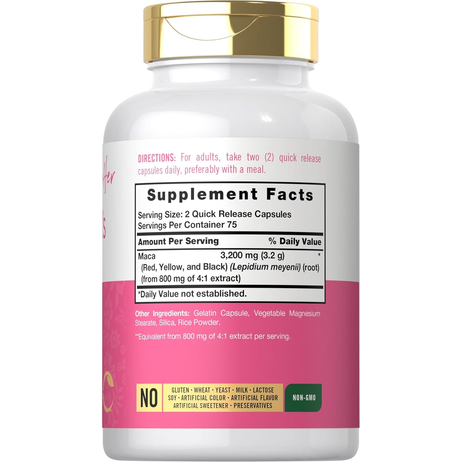 Carlyle Maca Root Capsules for Women | 150 Count | Non-Gmo, Gluten Free Supplement | for Her