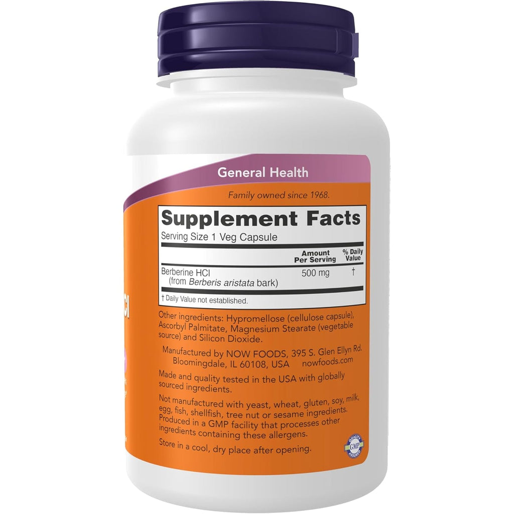 Now Supplements, Berberine HCL 500 Mg, Supports Glucose Metabolism*, 90 Veg Capsules