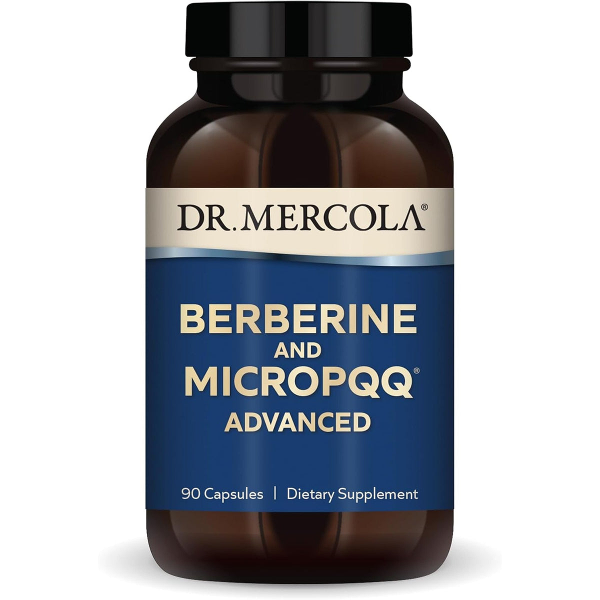 Dr. Mercola Berberine and Mircopqq Advanced - Offers Metabolic, Mitochondrial, Brain & Immune Support - Gmo-Free, Gluten-Free & Soy-Free - 90 Capsules (90 Servings)