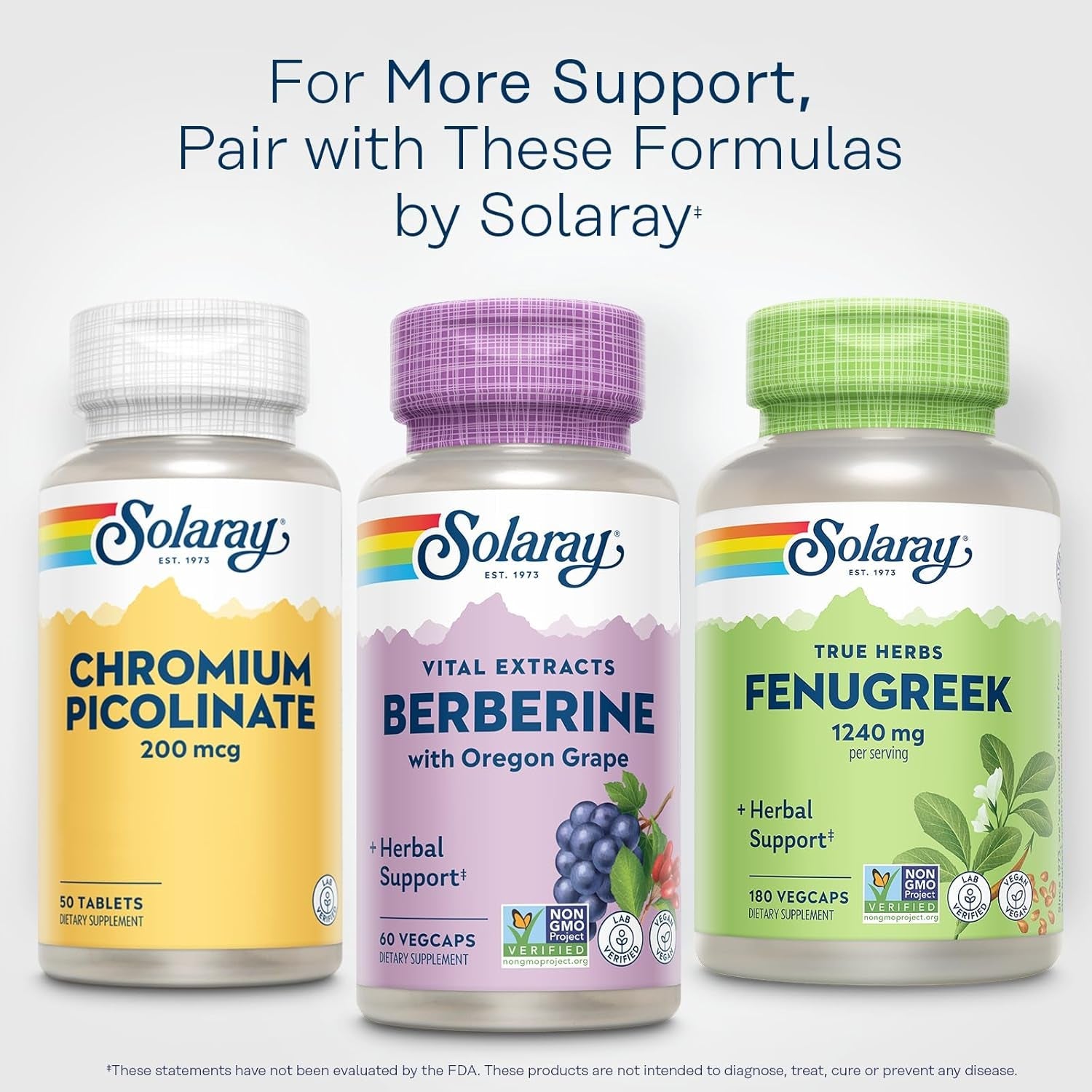 SOLARAY Berberine 250Mg - Berberine Supplement for a Healthy, Active Lifestyle - with Berberine Hcl from Indian Barberry plus Oregon Grape - Vegan, Non-Gmo, 60-Day Guarantee - 60 Servings, 60 Vegcaps