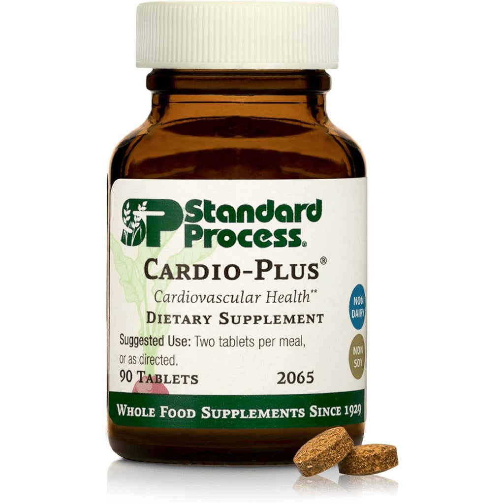 Standard Process Cardio-Plus - Antioxidant Support - Heart Health, Circulation & Blood Flow Supplement with Vitamin B6, Niacin & Riboflavin - Energy Metabolism Supplement - 90 Tablets