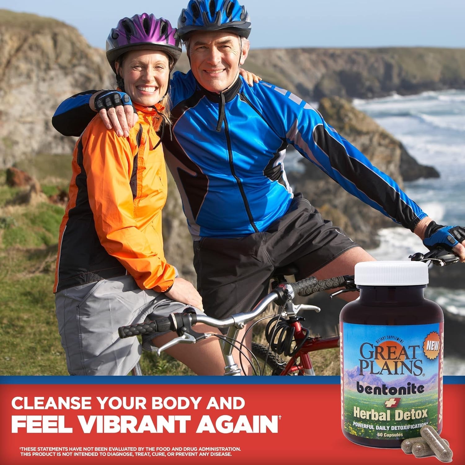 Yerba Prima Bentonite Clay plus Herbal Detox - 60 Veggie Capsules - Natural Cleansing Supplement