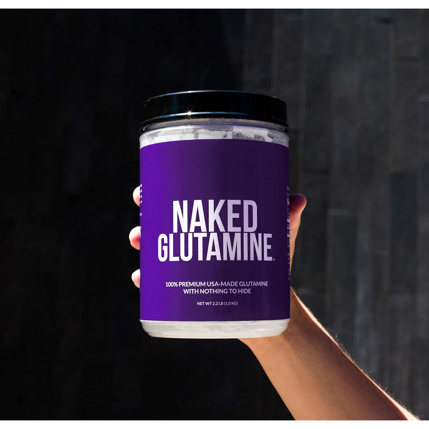 Pure L-Glutamine Made in the USA - 200 Servings - 1,000G, 2.2Lb Bulk, Vegan, Non-Gmo, Gluten and Soy Free. Minimize Muscle Breakdown & Improve Protein Synthesis. No Additives