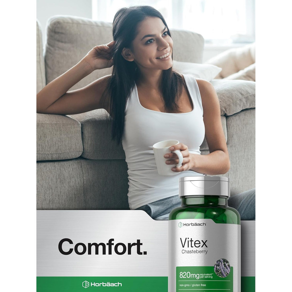 Horbäach Vitex Berry | 110 Capsules | Chasteberry Supplement for Women | Agnus-Castus Fruit | Non-Gmo, Gluten Free