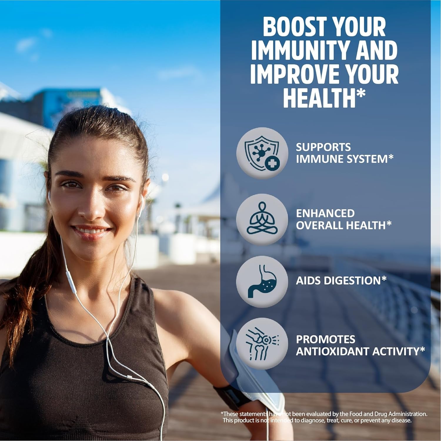 Strongvit Immune Support Supplement 12 in 1 Complex with Vitamin C, D3, Zinc, Echinacea, Elderberry, Ginger, Turmeric. Immune Defend for Men & Women, Non-Gmo, Gluten-Free, Vegan, USA