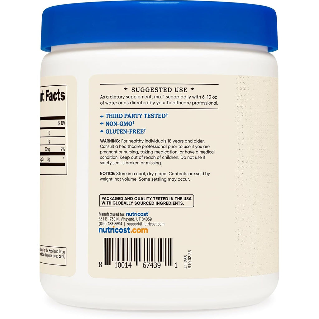 Nutricost Colostrum Powder 8 Oz, Lactoferrin and Minimum 30% Immunoglobulins (Igg), from Bovine Colostrum, 3G per Serving, 76 Servings