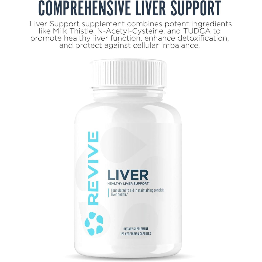 Revive MD Natural Liver Cleanse, Detox & Repair Supplement – Milk Thistle Liver Support Formula Promotes Healthy Liver Function & Helps Reduce Inflammation – 120 Capsules (30 Servings)