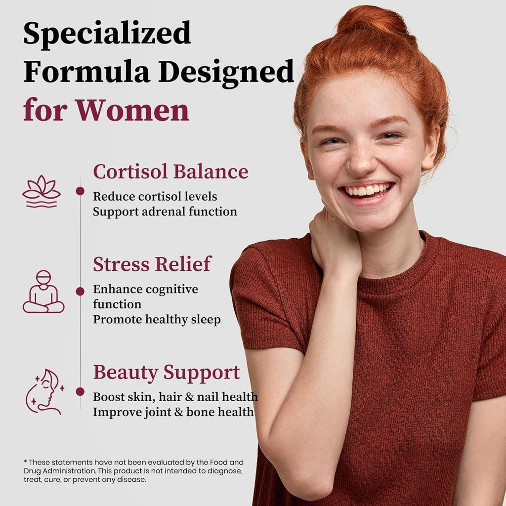 Migcopat 17-In-1 Cortisol Supplements for Women, 8322Mg with Collagen, Magnesium Glycinate, Ashwagandha, L-Theanine for Relaxation, Stress and Sleep Support, Cortisol Reducer for Women- 120 Capsules
