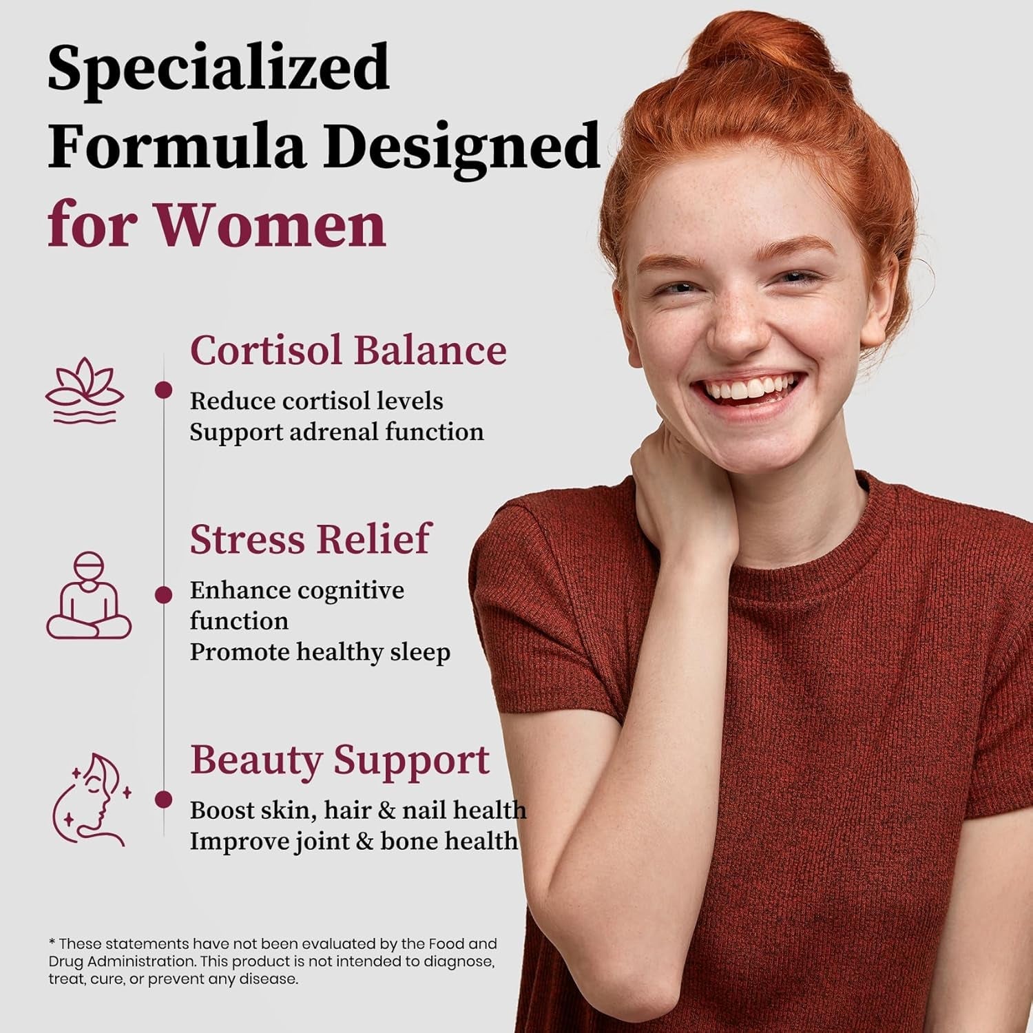 Migcopat 17-In-1 Cortisol Supplements for Women, 8322Mg with Collagen, Magnesium Glycinate, Ashwagandha, L-Theanine for Relaxation, Stress and Sleep Support, Cortisol Reducer for Women- 120 Capsules
