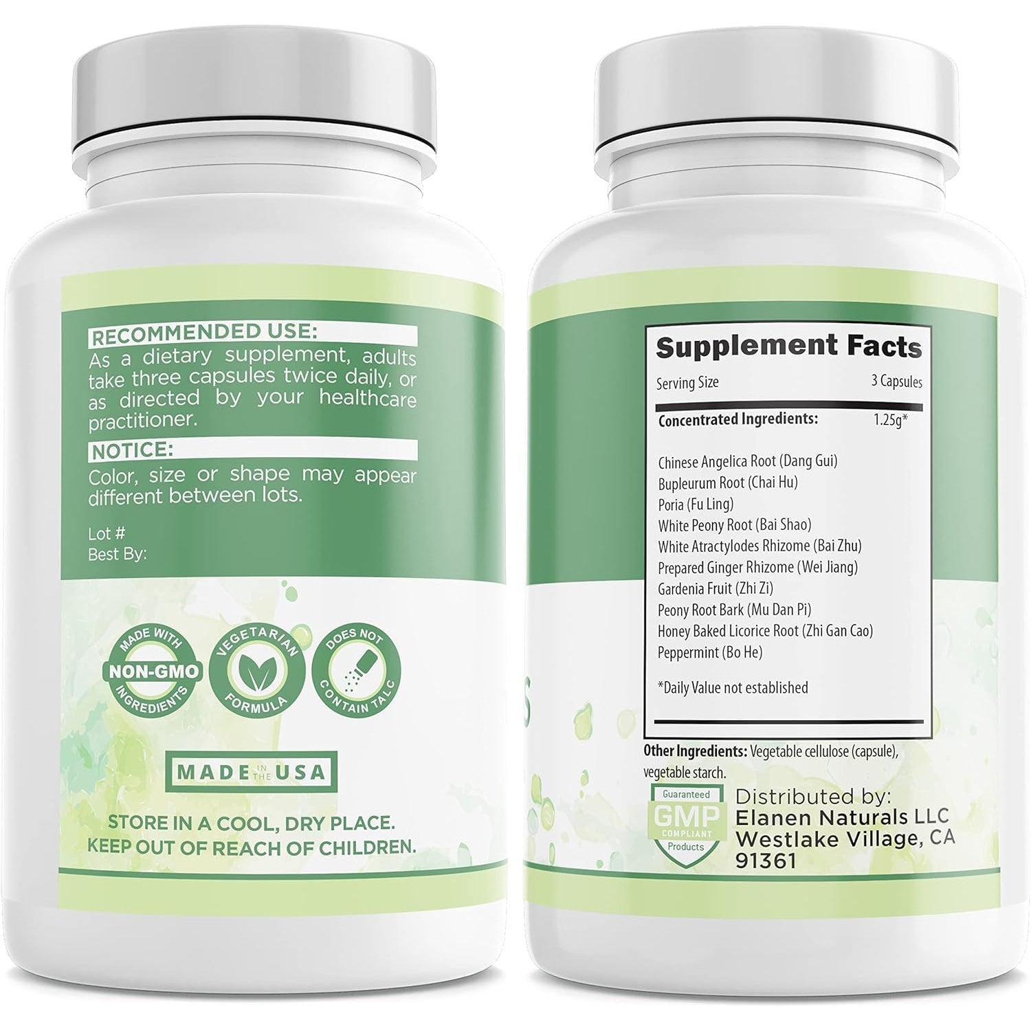 Elanen Naturals Jia Wei Xiao Yao San, Free and Easy Wanderer Plus, 100 Vegetable Capsules