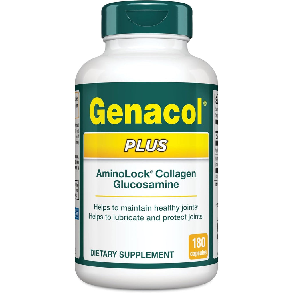 Genacol plus – Glucosamine and Ultra-Hydrolyzed Collagen, Joint Health Supplement for Men & Women, Protects and Maintains Healthy Joints, 180 Capsules (60-Day Supply)