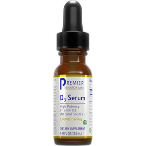 Premier Research Labs Vitamin D3 Serum - Liquid Vitamin D Oil Drops for Adults, Liquid Vitamin D3 5000 IU, Sublingual Vit D3 Liquid - 0.43 Fl Oz