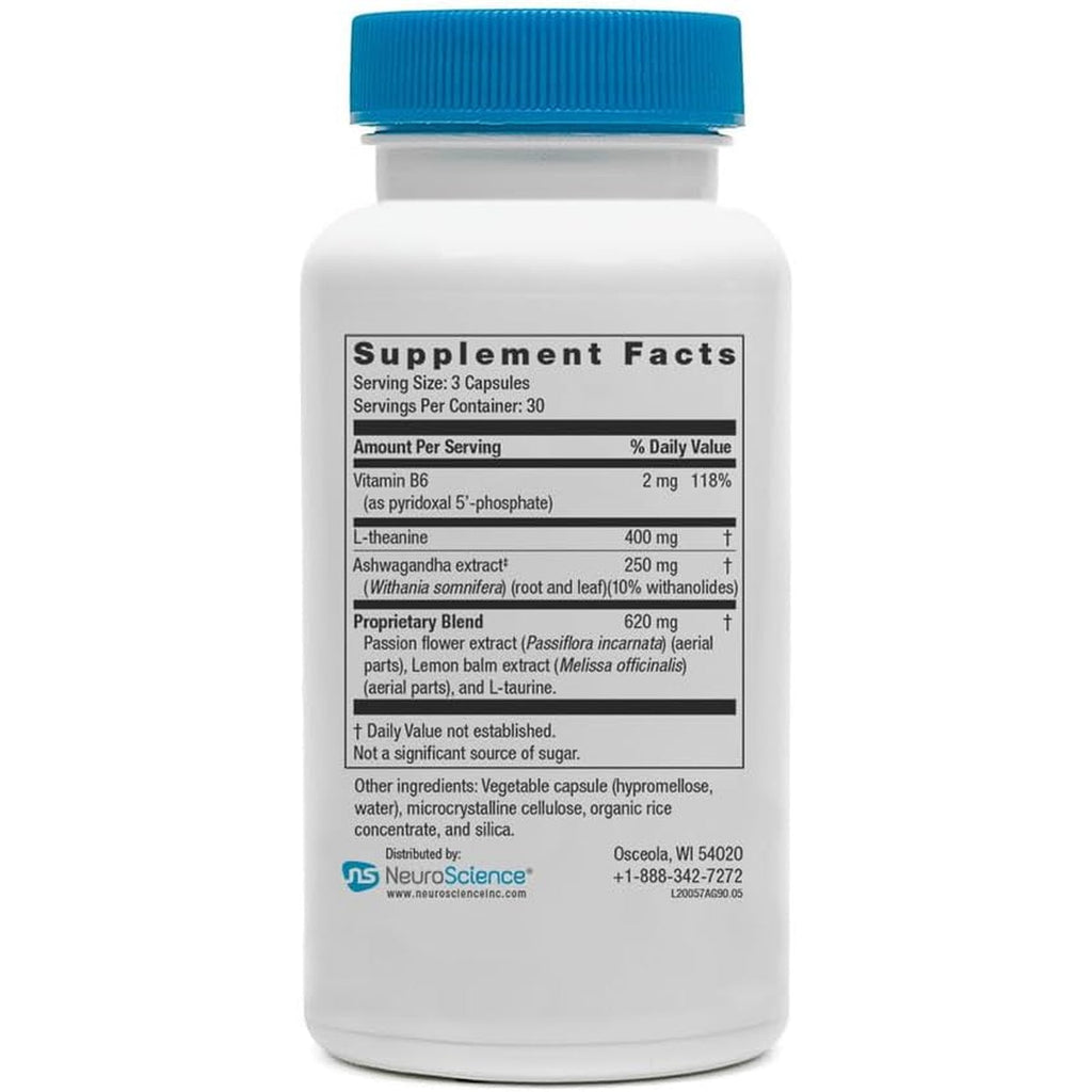 Neuroscience Alpha GABA Supplements - Mood Support Capsules with GABA & L-Theanine - Calming Supplements for Adults for Day or Night Anxiousness (90 Ct)