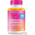 Pink Stork Prenatal Probiotic for Women with 50 Billion CFU | Vitamin B6 & Prebiotics | Pregnancy Probiotics for Morning Sickness | Digestive, Immune, & Gut Health | Vegan & Gluten-Free | 30 Capsules