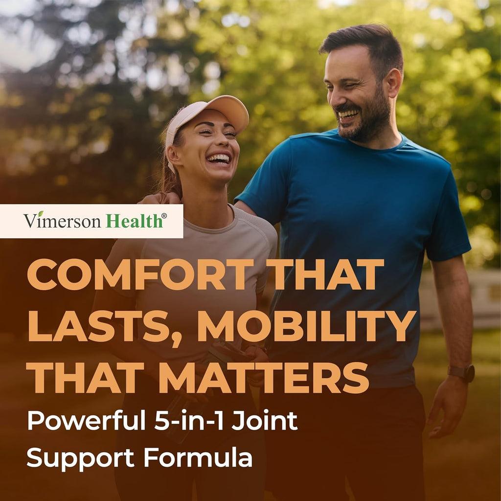 Joint Support Supplement with Glucosamine Sulfate, Hyaluronic Acid, Boswellia & MSM – Supports Joint Health, Mobility & Bone Strength – for Daily Use – FSA Eligible 60 Capsules