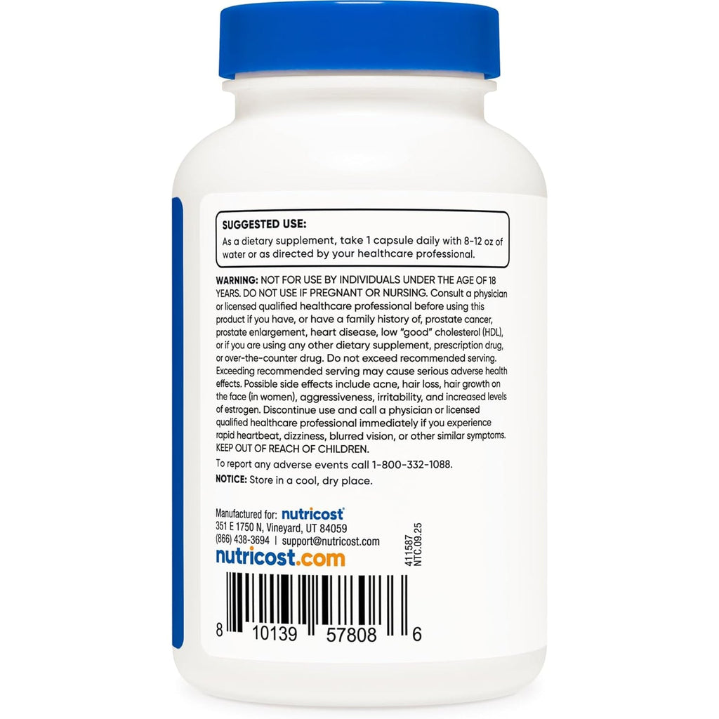 Nutricost DHEA (10Mg) 240 Capsules - Dehydroepiandrosterone, Vegetarian-Friendly, Gmo-Free