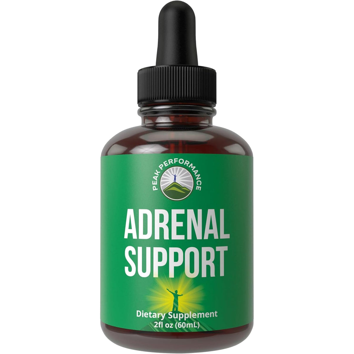 Peak Performance Adrenal Support Supplements to Restore Energy from Adrenal Fatigue. Liquid Drops Complex for Women and Men. Supports Healthy Cortisol Management. Supplement with Adaptogens