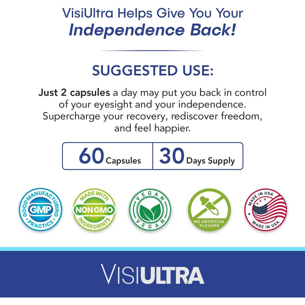 Eye Health Supplement – 14 Essential Nutrients for Clear Vision, Blue Light Protection, and Long-Term Eye Health. Supports Clarity and Eye Wellness. 60 Capsules. (1 Pack)