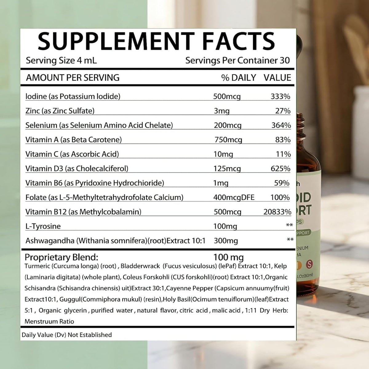Innerfresh Thyroid Support Drops, Inner Fresh Thyroid Support Liquid Drops for Women, Hormone Balance & Healthy Metabolism Support, with Selenium, Zinc, Iodine, L-Tyrosine & Ashwagandha (1)