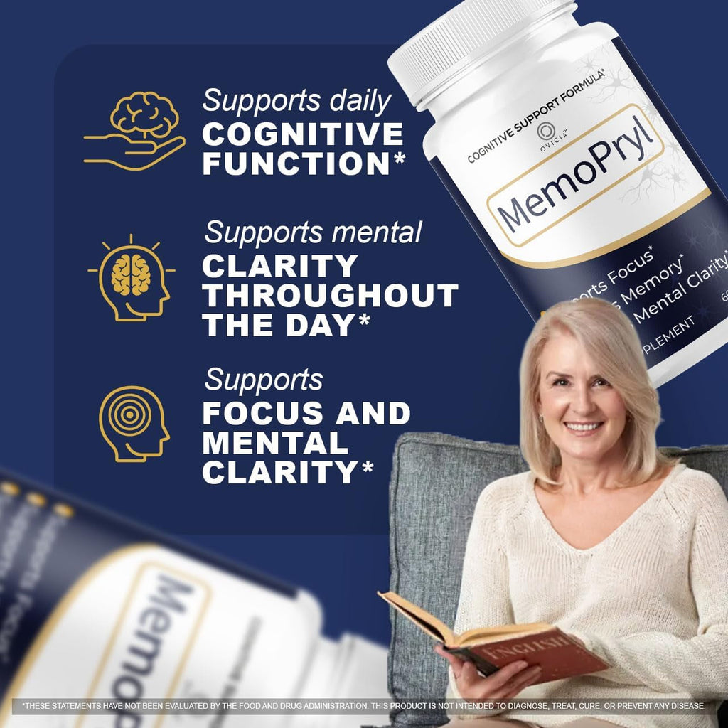 Memopryl Capsules - Memopryl Support Advanced Formula, Daily Memo Pryl Pills All Natural Ingredients Premium Formula Vitamins for Overall Health & Wellness Reviews, 60 Capsules for 1 Month