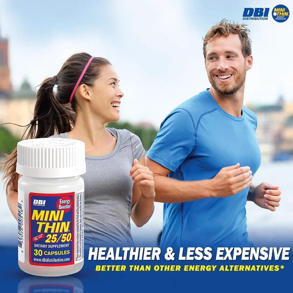 Mini Thin 25/50 - Energy Capsules Formulated with Caffeine - 30 Capsules