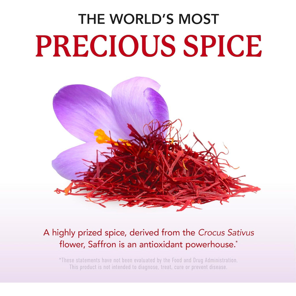 Saffron Supplements 88.5Mg | 3-Month Supply | Pure Saffron Extract Capsules for Mood, Focus, Eye Health & Energy Balance Support | Crocus Sativus Extract | Gluten-Free & Non-Gmo | 90 Capsules