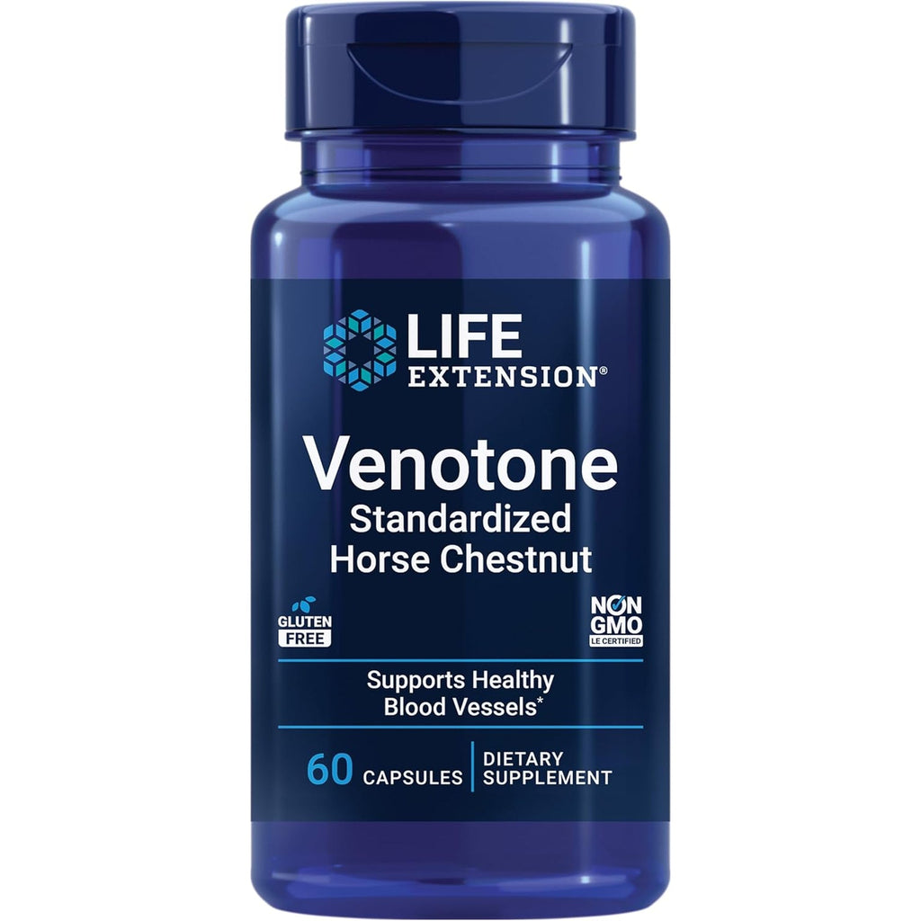 Life Extension Venotone – Standardized Horse Chestnut – Promotes Healthy Fluid Balance – Gluten-Free, Non-Gmo – 60 Capsules