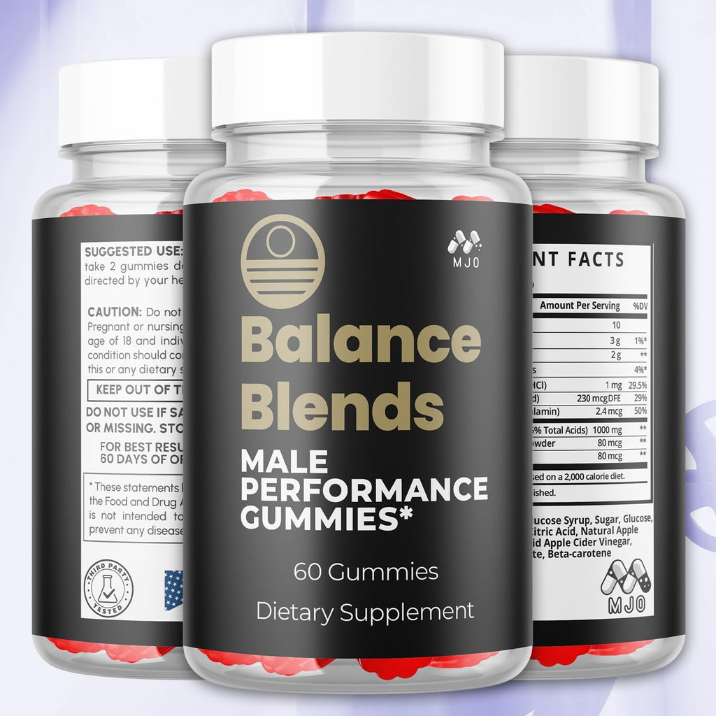 Balance Blends Gummies, Official Balanceblends Gummys with All Natural Ingredients, Balance Blends Advanced Health Support Supplement Maximum Strength Active Lifestyle Multivitamin Gummys (60 Gummies)