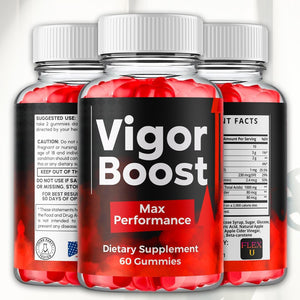 Vigor Boost Gummies for Men, Vigorboost Male Support Gummys with Natural Ingredients, Advanced Vigor Boost Maximum Strength Premium Vitamin Gummy for Men'S Health and Wellness (60 Gummies)