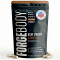 FORGEBODY® Beef Organ Complex Capsules [1 Month] - 100% Grass Fed Beef Organ Supplement with Blend of Liver, Heart, Bone Marrow, Pancreas & Testicles - Supports Body Health & Brain Function (Non-Gmo)