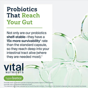 Hyperbiotics Vital Nutrients Prebiotic and Probiotic for Women and Men | 60 Billion CFU | Pre and Probiotics Supports Digestive Health, Constipation, Diarrhea, Gas & Bloating | 60 Vegan Capsules