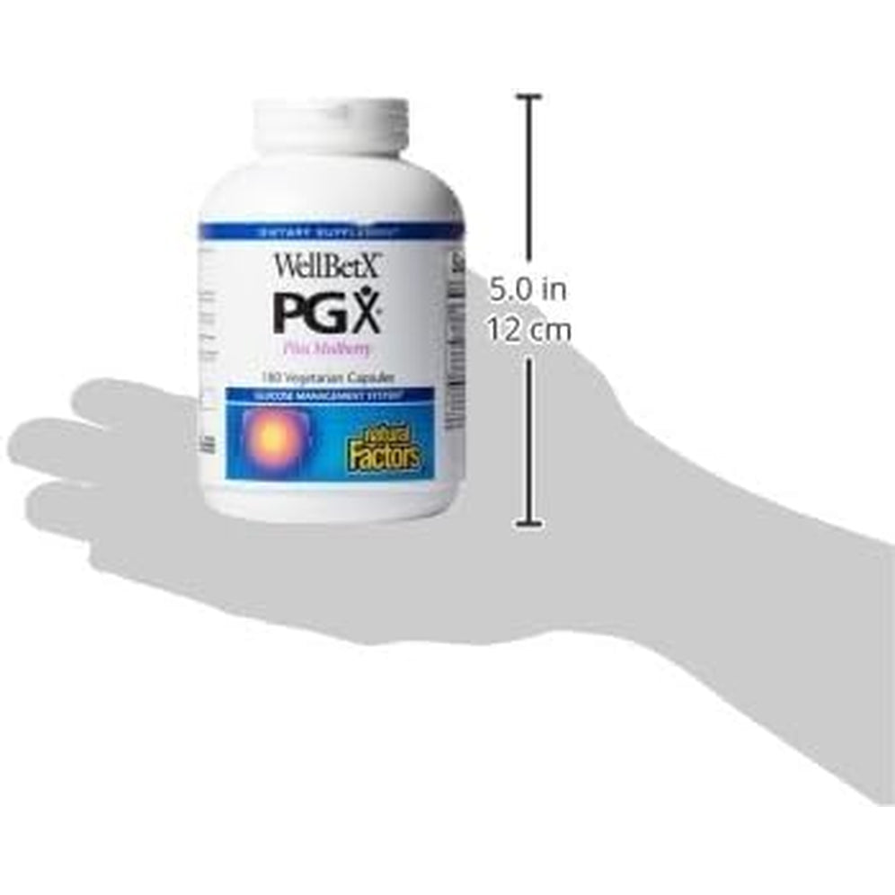 PGX by Natural Factors, Wellbetx plus Mulberry, 180 Vegetarian Capsules, 180 Capsules