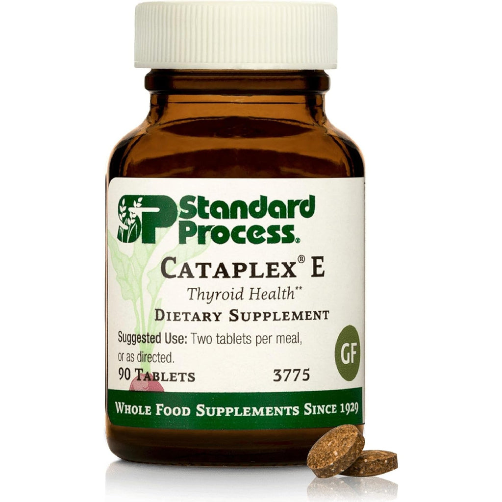 Standard Process Cataplex E - Thyroid Health Support with Antioxidant Vitamin E & Selenium - Endocrine Gland Health Support - Gluten-Free, Non-Dairy & Non-Soy - 90 Tablets (45 Servings)