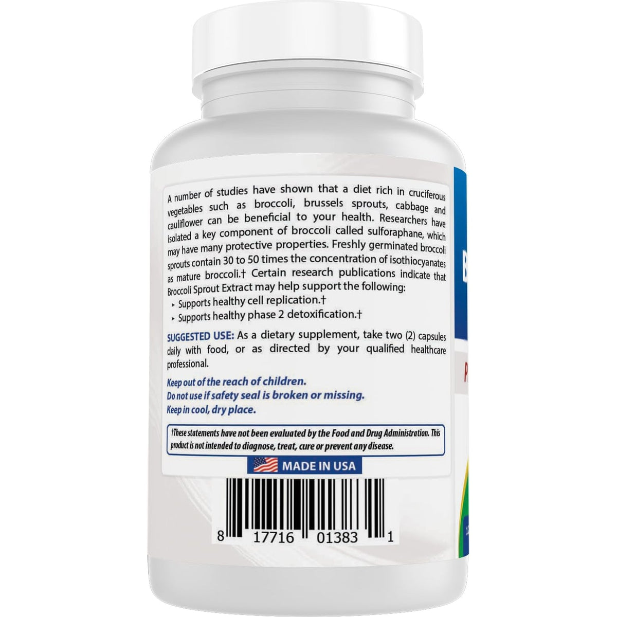 Best Naturals Broccoli Sprouts Extract, 1000 Mg, 120 Count
