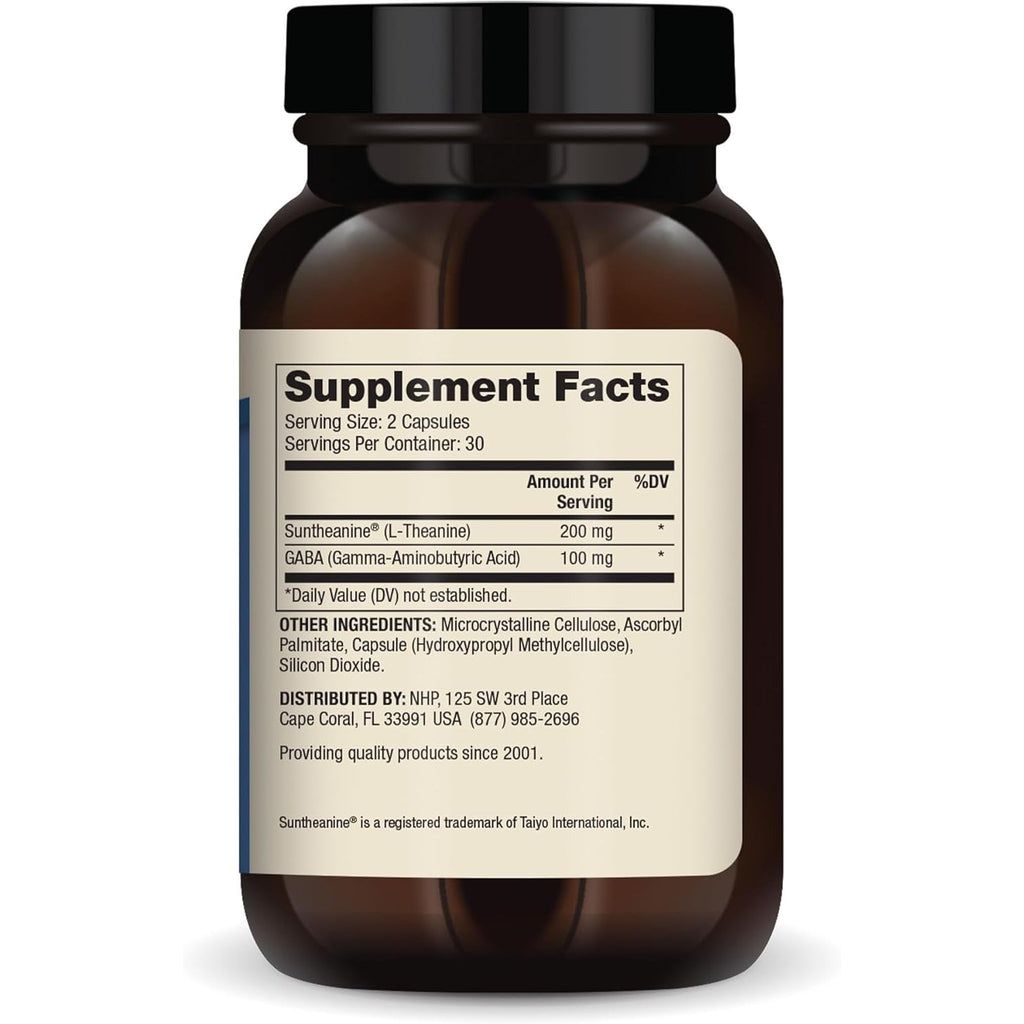 Dr. Mercola L-Theanine plus GABA - Supports Relaxation - Focus & Cognitive Function - Stress Support Supplement - 200 Mg L-Theanine - 100 Mg GABA - 60 Capsules