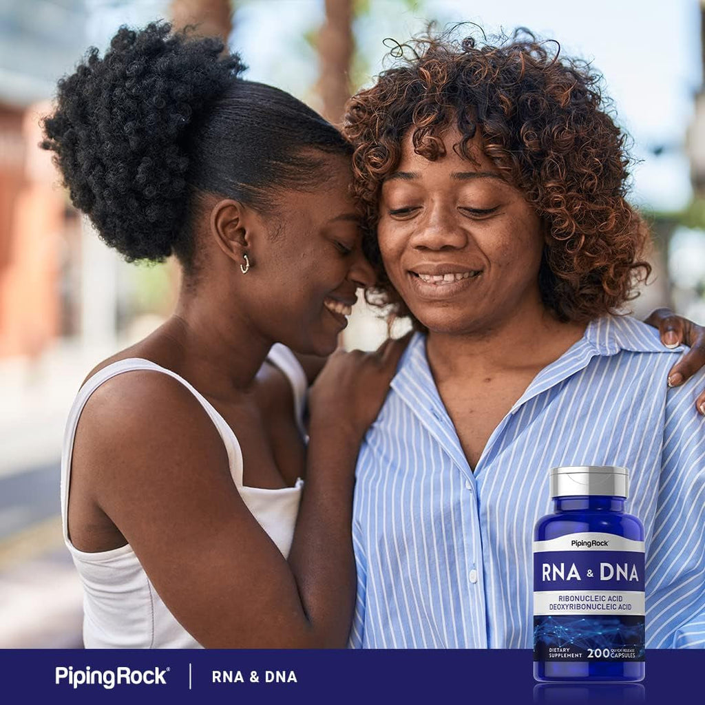 Piping Rock RNA DNA Supplement | 200 Capsules | Ribonucleic Acid & Deoxyribonucleic Acid Complex | Non-Gmo, Gluten Free