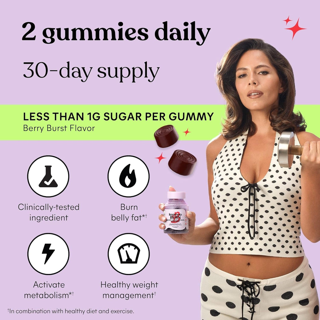 Lemme Burn Belly Fat & Metabolism Gummies for Women & Men with Clinically Studied Morosil, Black Ginger, B6, B12, Chromium, Vegan, Gluten-Free, Berry Flavor (60 Count)