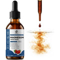 Liquid Magnesium Glycinate Drops for Sleep Support & Nighttime Calm,Magnesium Drops with Chamomile, Ashwagandha, L-Theanine & GABA for Relaxation Support, Gentle Absorption, Strawberry Flavor, 2 Fl Oz