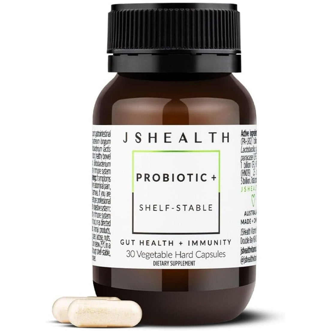 Jshealth Multi-Strain Probiotic Supplement. Advanced Gut Health Formula with 5 Clinically Studied Strains. Shelf-Stable, Vegan. by Nutritionist Jessica Sepel (30 Capsules)