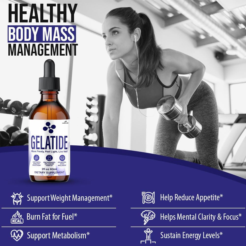 Gelatide Drops, Maximum Potency Supplement, Gela Tide Liquid Extract Advanced Premium Formula, All Natural for Men and Women 60 ML (2)