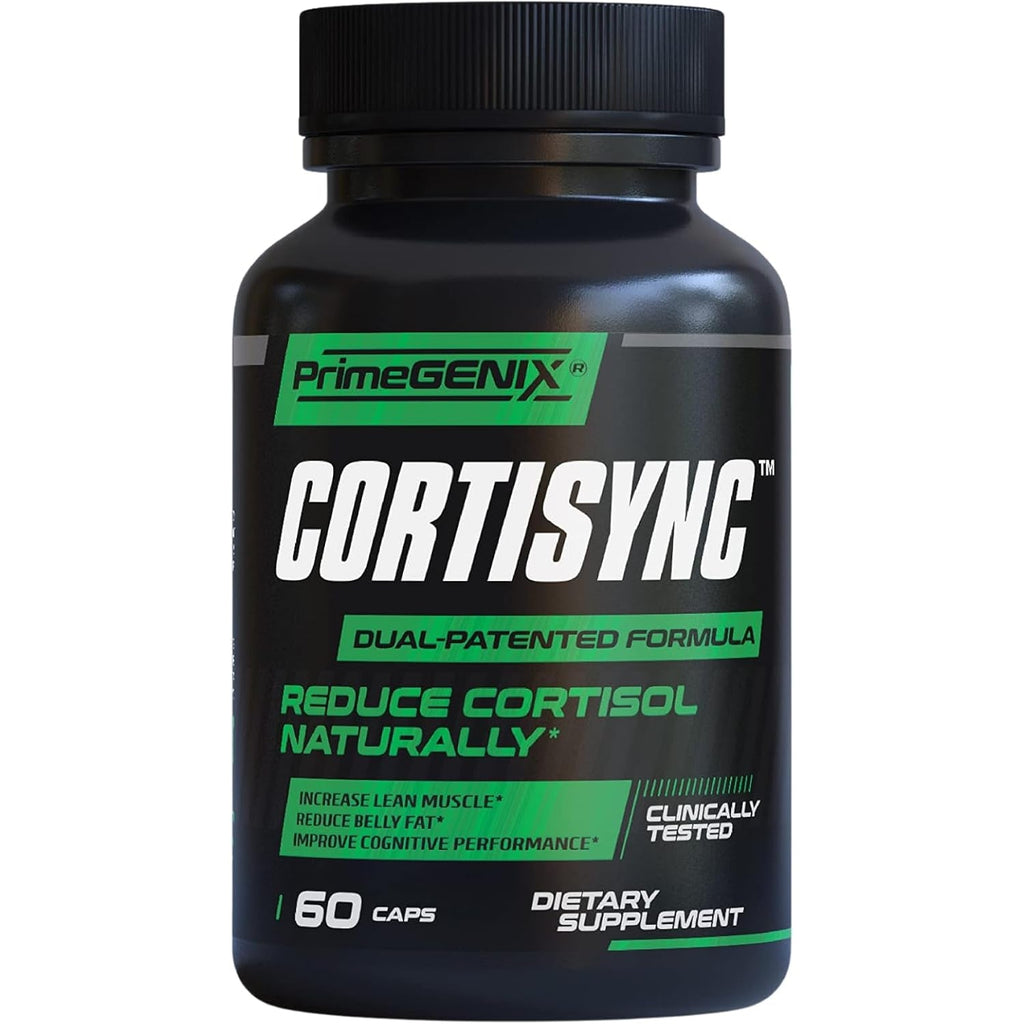 Primegenix Cortisync Reduce Cortisol, Increase Energy, and Improve Focus with Sensoril Ashwagandha - 60 Capsules